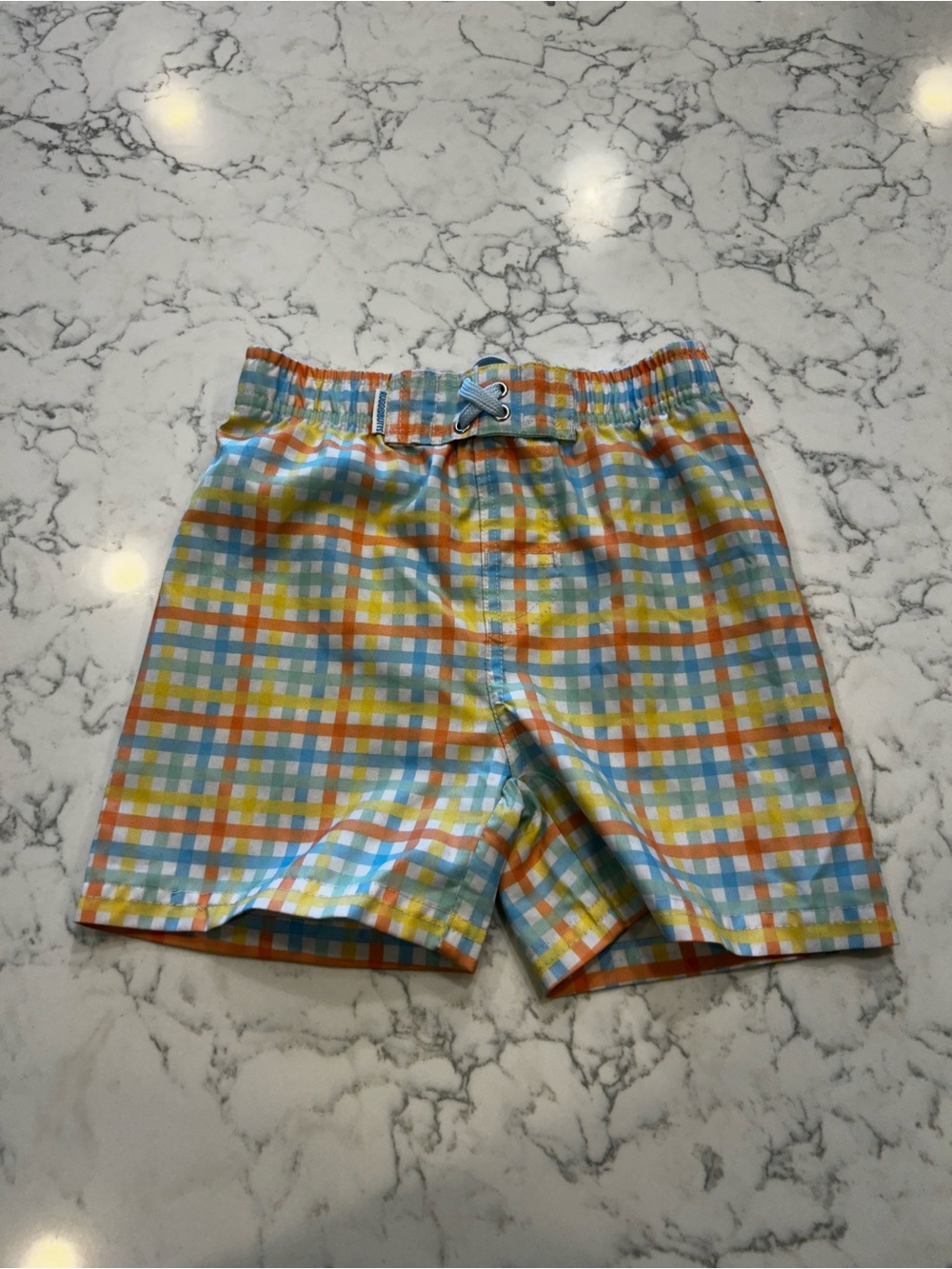 Rugged Butts Plaid‎ Printed Toddler Boys Swim Trunks Size 4T
